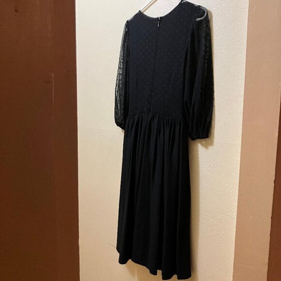 Vixen By Micheline Pitt Frenchie Wiggle Swing Polka Dot Dress Size Medium - Picture 2 of 6